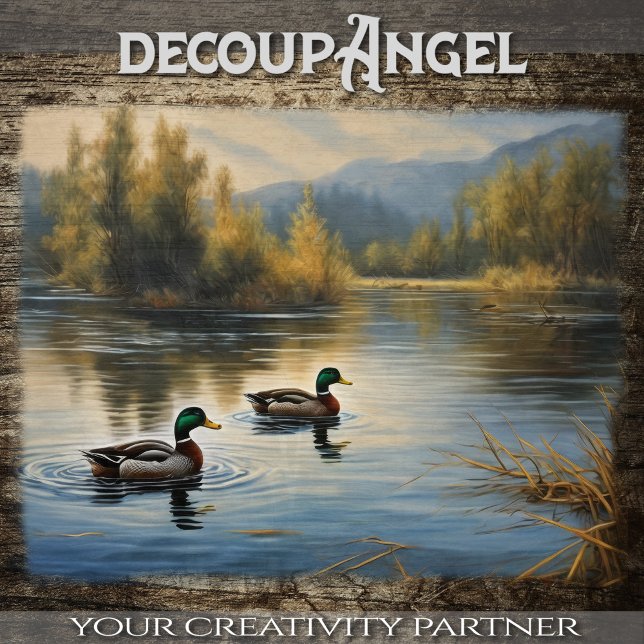 Papel De Seda Patos a la orilla del lago - Desnudo - (Subido por el creador)