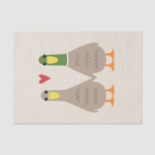 Papel De Seda Patos de amor