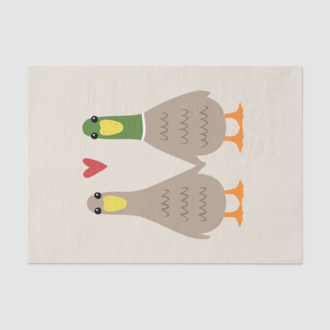 Papel De Seda Patos de amor (Anverso)