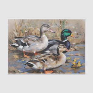 Papel De Seda Patos Silbones Decoupage Acuarela