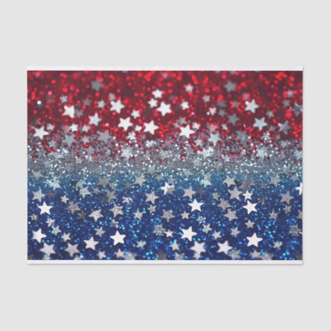 Papel De Seda Patriotic Glitter (Anverso)