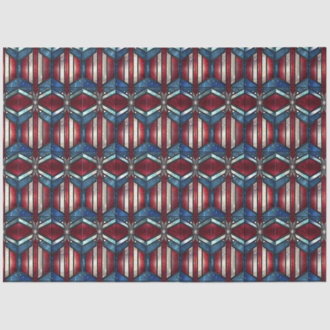 Papel De Seda Patriotic Prism Mosaic (Anverso)