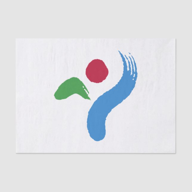 Papel De Seda Patriotic tissue paper with flag of Seoul (Anverso)