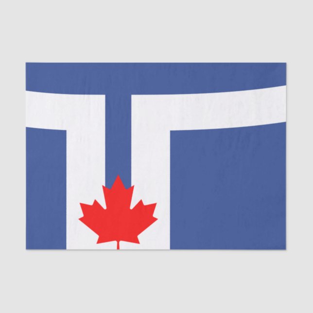 Papel De Seda Patriotic tissue paper with flag of Toronto (Anverso)