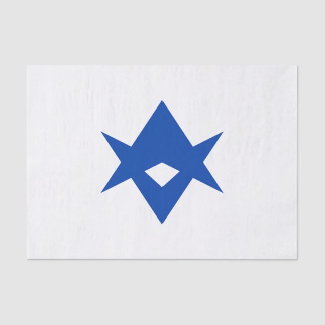 Papel De Seda Patriotic tissue paper with flag of Toyota City (Anverso)