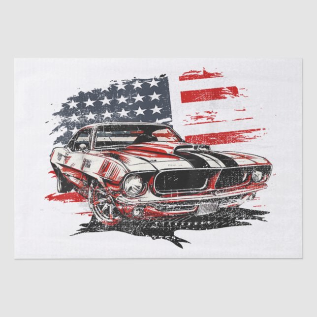Papel De Seda Patriótico de la Bandera Americana (Anverso)