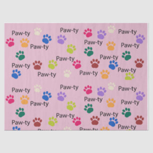 Papel De Seda Patrocinador de cumpleaños pawty dog