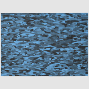 Papel De Seda Patrón abstracto azul negro