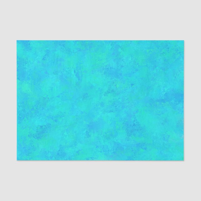 Papel De Seda Patrón abstracto azul turquesa (Anverso)