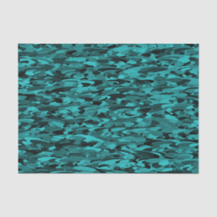 Papel De Seda Patrón abstracto azul verdoso negro