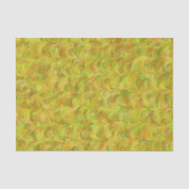 Papel De Seda Patrón abstracto continuo verde amarillo (Anverso)