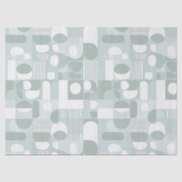 Papel De Seda Patrón abstracto de equilibrio de salvia gris suav