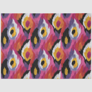 Papel De Seda Patrón abstracto de Ikat con decoupage colorido