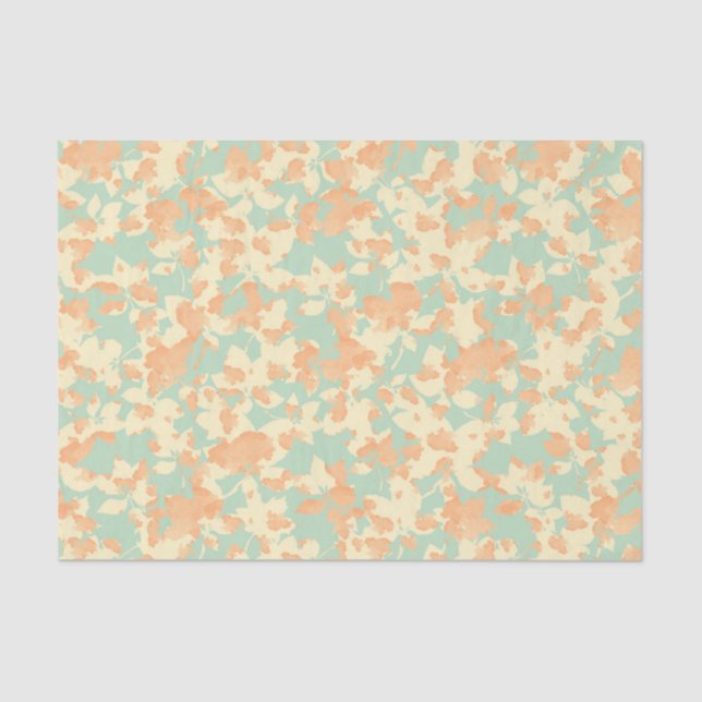 Papel De Seda PATRÓN ABSTRACTO DE naranja VERDE AMARILLO AMARILL (Anverso)