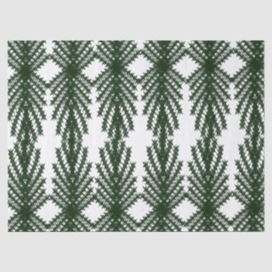 Papel De Seda Patrón Abstracto de Pino Verde Bosque Personalizad