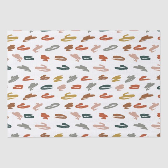 Papel De Seda Patrón abstracto de pintura (Anverso)