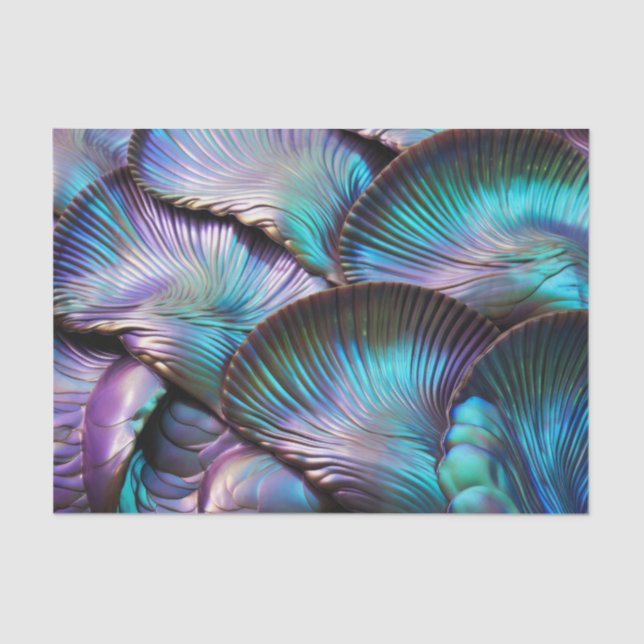 Papel De Seda Patrón abstracto de shell de Abalone (Anverso)
