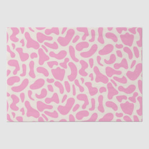 Papel De Seda Patrón abstracto de vaca de color rosa caliente