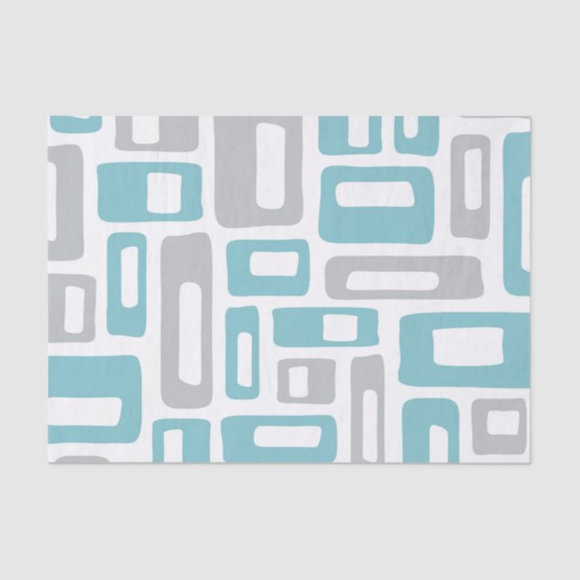 Papel De Seda Patrón abstracto moderno de mediados de siglo (Anverso)