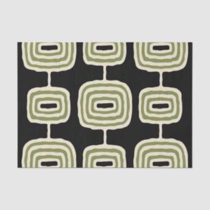 Papel De Seda Patrón abstracto moderno de mediados de siglo