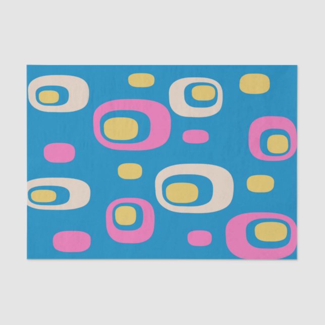 Papel De Seda Patrón abstracto moderno de mediados de siglo (Anverso)