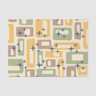 Papel De Seda Patrón abstracto moderno del siglo medio retro