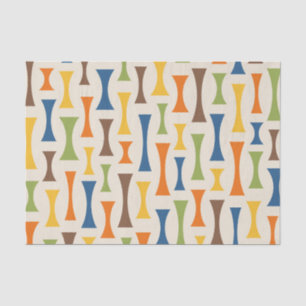Papel De Seda Patrón abstracto moderno del siglo medio retro