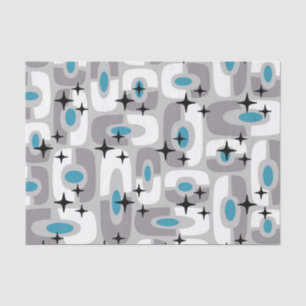 Papel De Seda Patrón abstracto moderno del siglo medio retro