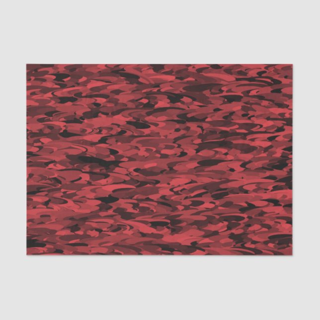 Papel De Seda Patrón abstracto negro rojo (Anverso)