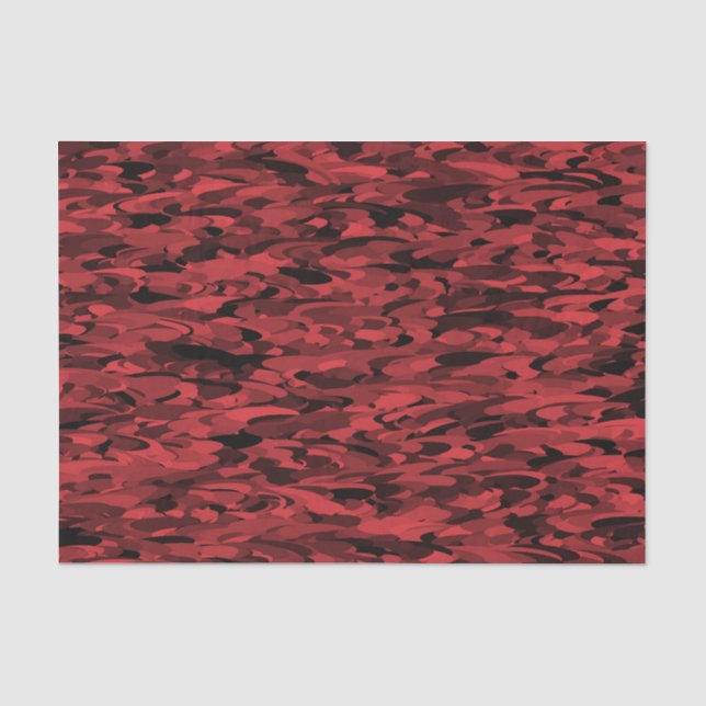 Papel De Seda Patrón abstracto rojo negro (Anverso)