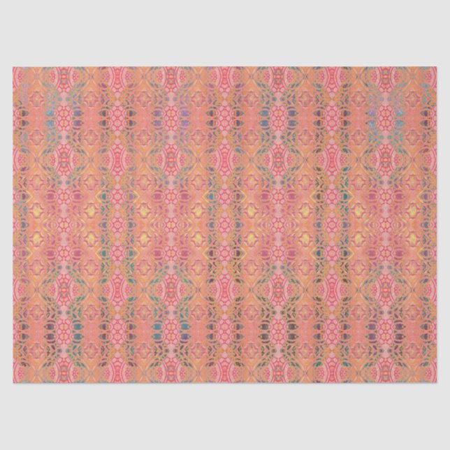 Papel De Seda patrón abstracto rosa (Anverso)