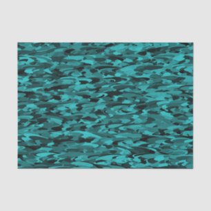 Papel De Seda Patrón abstracto Verde azulado negro