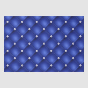 Papel De Seda Patrón acolchado de diamante azul de lujo