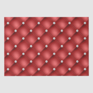 Papel De Seda Patrón acolchado de diamante rojo de lujo