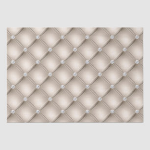 Papel De Seda Patrón acolchado de diamantes de champán de lujo