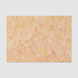 Papel De Seda Patrón Amarillo Naranja de Marmorizado