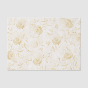 Papel De Seda Patrón amarillo Rosa elegante floral