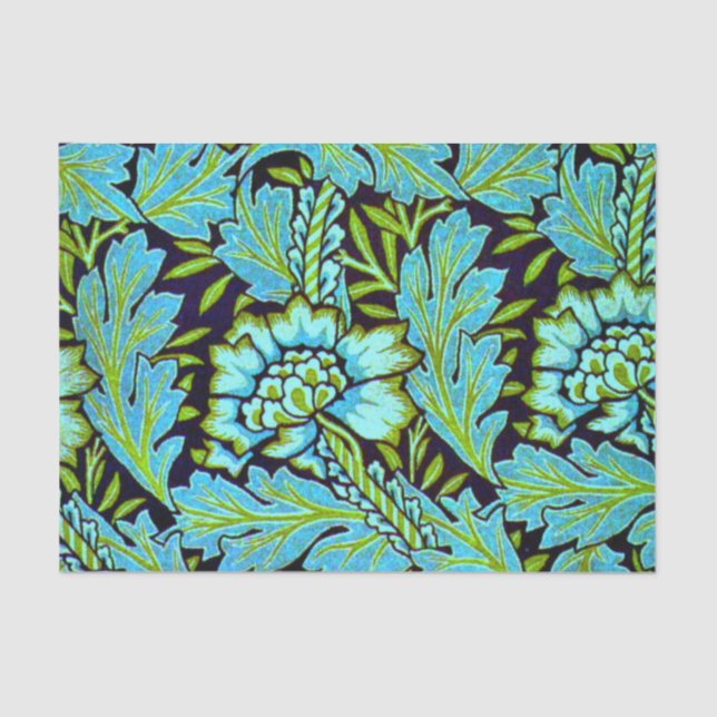 Papel De Seda Patrón anémico de William Morris, (Anverso)