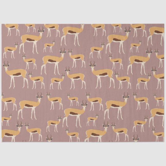 Papel De Seda Patrón animal de Antelope salvaje (Anverso)
