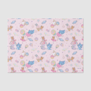 Papel De Seda Patrón Anime Tom, Jerry y Tuffy Candyland