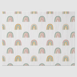 Papel De Seda Patrón arcoíris boho escandinavo atenuado 