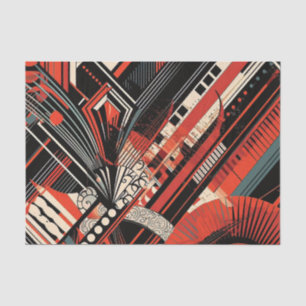 Papel De Seda Patrón Art Déco Elegante