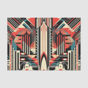 Papel De Seda Patrón Art Déco Elegante