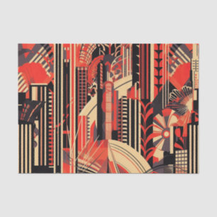 Papel De Seda Patrón Art Déco Elegante