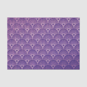 Papel De Seda Patrón Art Déco, Patrón de abanico púrpura, belle
