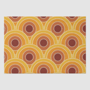 Papel De Seda Patrón Art Deco Sunrise Retro