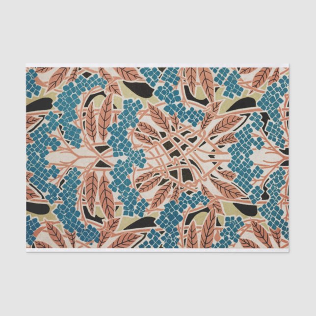 Papel De Seda Patrón Art Nouveau #12 (Anverso)