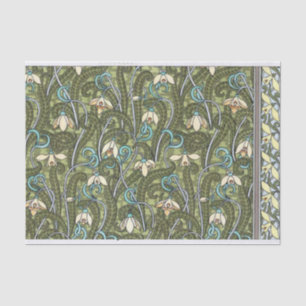 Papel De Seda Patrón Art Nouveau francés de Snowdrop
