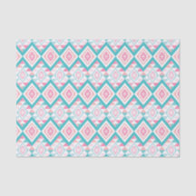 Patrón azteca del Boho rosa y turquesa