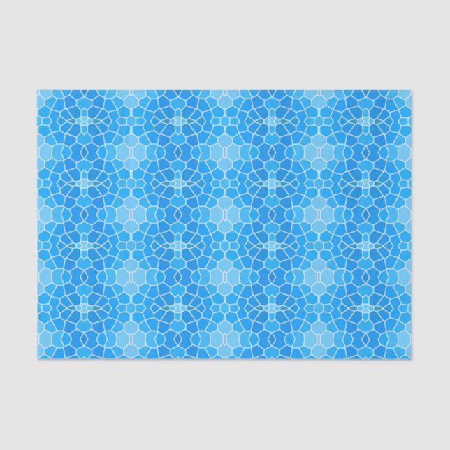 Papel De Seda Patrón azul (Anverso)